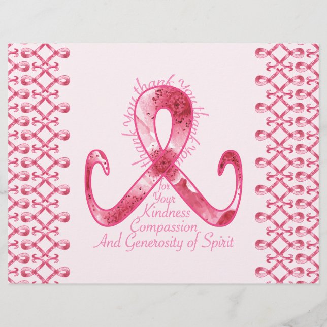 Pink Ribbon Thank You Flyer (Front)