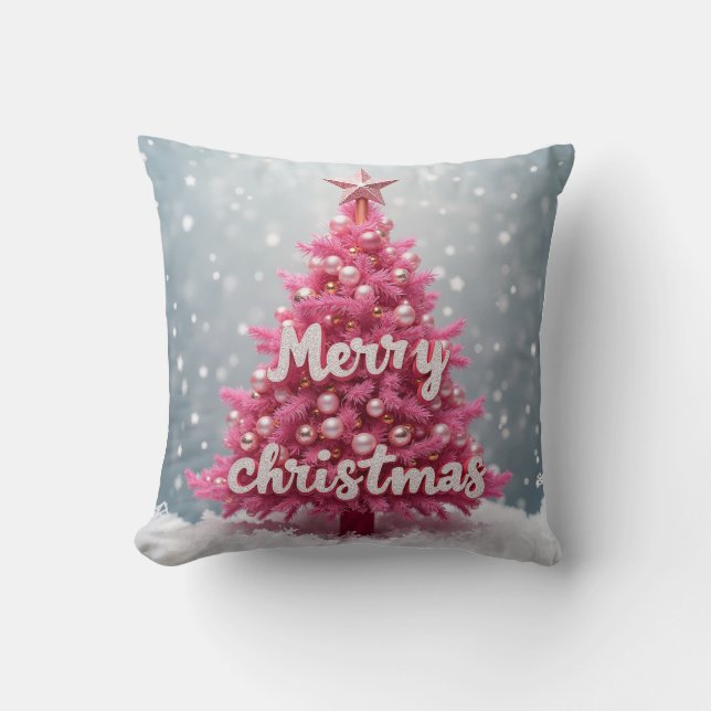 Pink Ribbon Tree Cushion (Front)