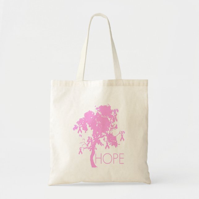 Pink Ribbon Tree of Hope Tote Bag (Front)