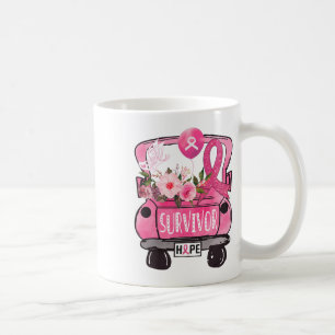 Pink Ribbon Truck Hope Awareness Breast Cancer Sur Coffee Mug