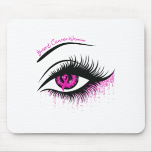 Pink Ribbon Warrior Breast Cancer Awareness Month Mouse Pad