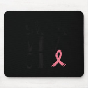 Pink Ribbon Warrior Breast Cancer Awareness Women Mouse Pad