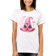 Pink Ribbon Witch Hat Breast Cancer Awareness