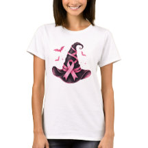 Pink Ribbon Witch Hat Breast Cancer Awareness
