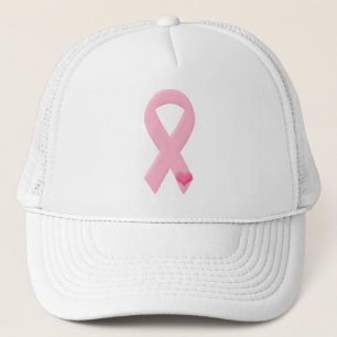 Pink Ribbon with Heart Trucker Hat