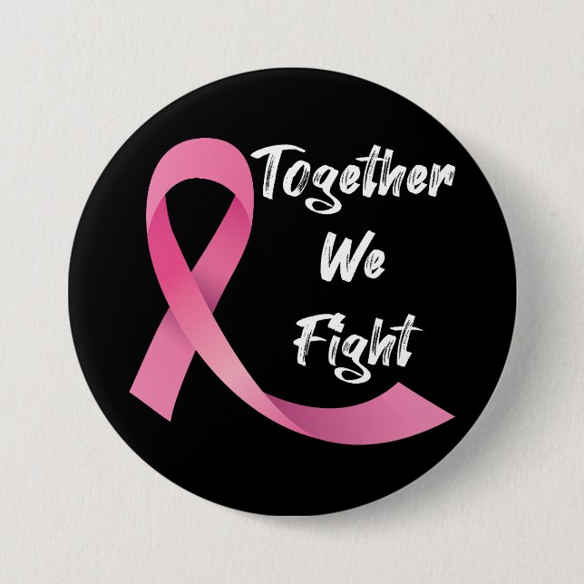 Pink Ribbon Women Cancer Awareness Breast Cancer  7.5 Cm Round Badge (Front)
