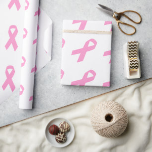 Pink Ribbon Wrapping Paper
