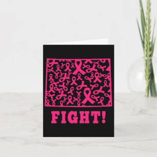 Pink Ribbon Wyoming Wy State Breast Cancer Fight S Card