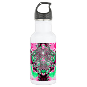 Pink Ribbons and Bow Fractal 532 Ml Water Bottle