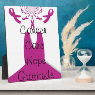 Pink Ribbons Breast Cancer Awareness Art Print Plaque