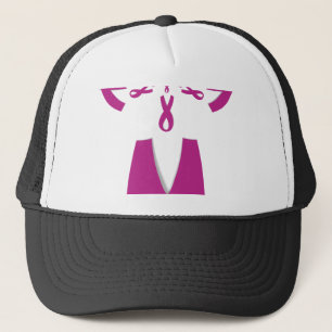 Pink Ribbons Breast Cancer Awareness Art Print Trucker Hat