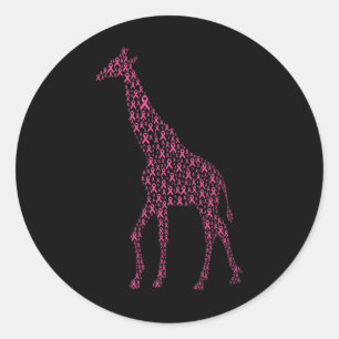 Pink Ribbons Breast Cancer Awareness Day Girls Wom Classic Round Sticker