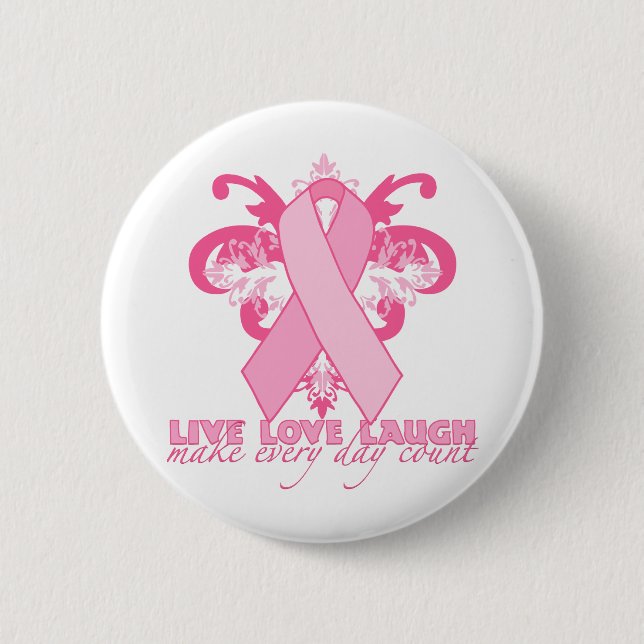 Pink Ribbons Every Day 6 Cm Round Badge (Front)