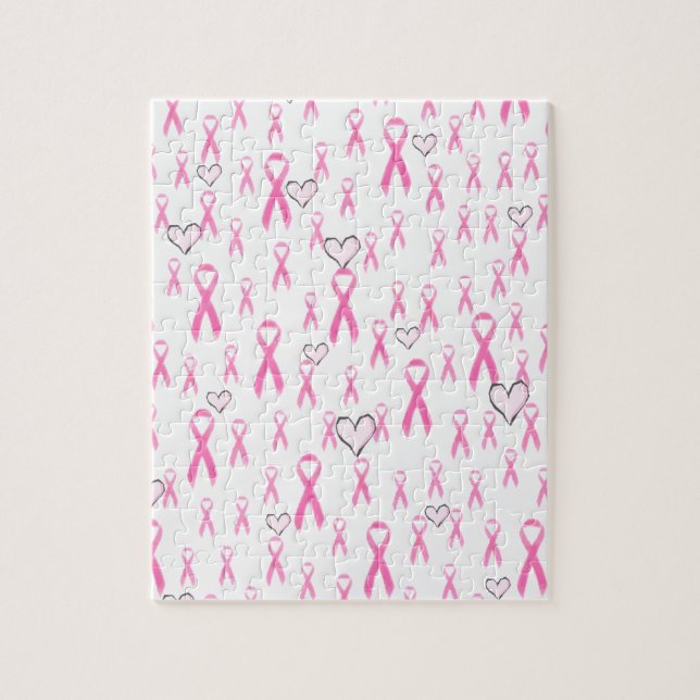 Pink Ribbons,I Care!_ Jigsaw Puzzle (Vertical)