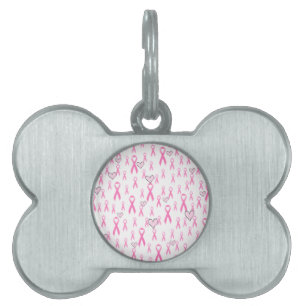 Pink Ribbons,I Care!_ Pet Name Tag