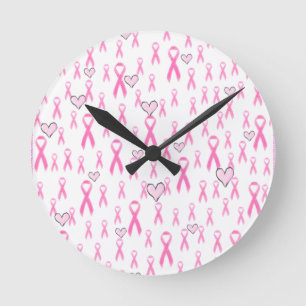 Pink Ribbons,I Care!_ Round Clock