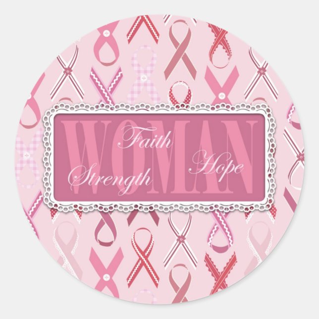 Pink Ribbons Sticker (Front)
