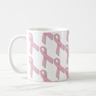 Pink Ribbons Tiled Pattern Coffee Mug