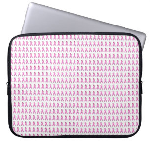 Pink Ribbons Tiled Pattern Laptop Sleeve