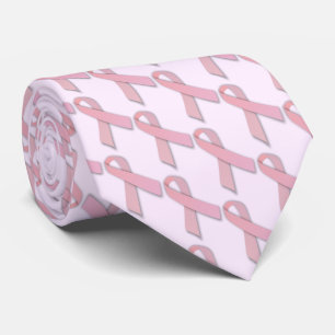 Pink Ribbons Tiled Pattern Tie
