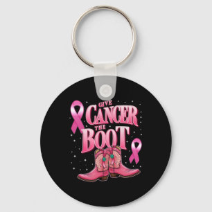 Pink Ribbons Western Cowgirls Give Breast Cancer T Key Ring