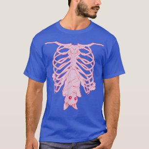 Pink Ribs Bat Pastel Goth Halloween Kawaii Skeleto T-Shirt