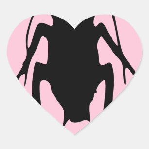 Pink Roaches Heart Sticker
