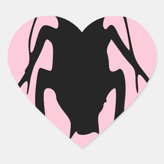 Pink Roaches Heart Sticker (Front)