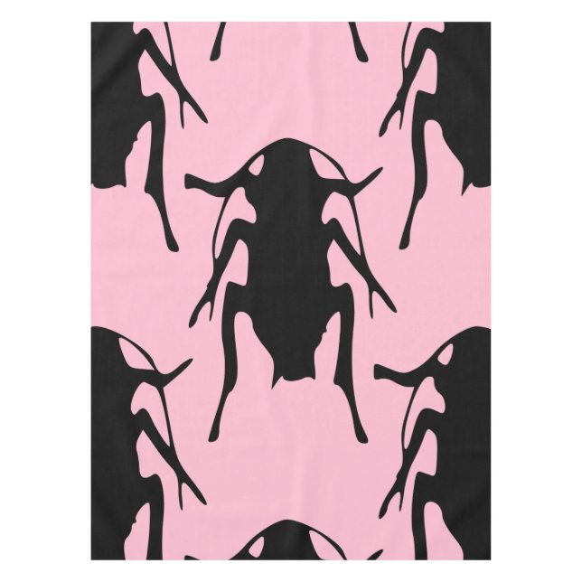 pink roaches tablecloth table cloth (Front)