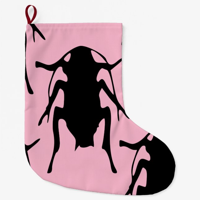 pink roaches xmas christmas stocking (Front)
