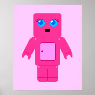 Pink Robot Poster