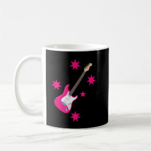 Pink Rock Electric Guitar Coffee Mug