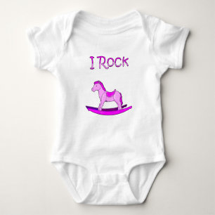 Pink Rocking Horse Baby bodysuit