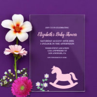 Pink Rocking Horse Girl Baby Shower
