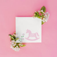 Pink Rocking Horse Girl Baby Shower