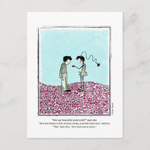 PINK ROCKS cartoon by Ellen Elliott Postcard