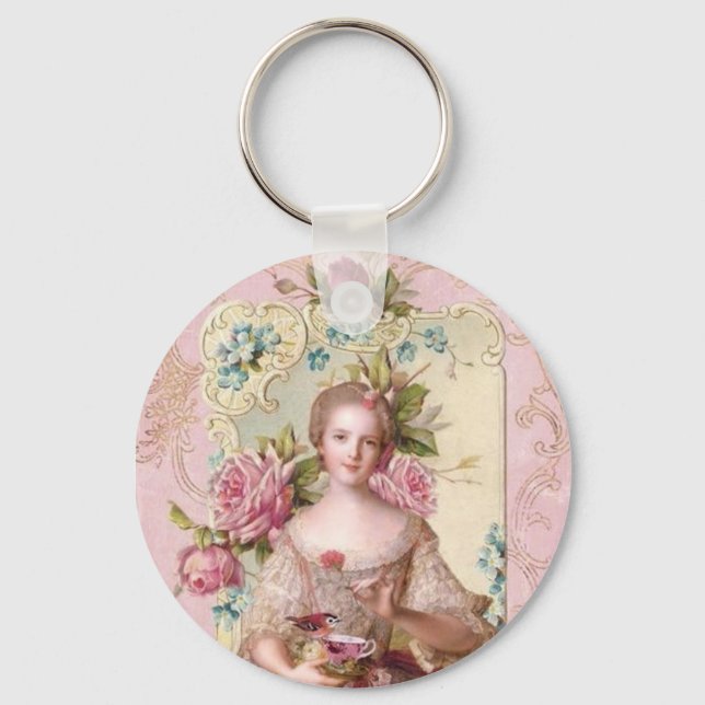 Pink Rococo Keychain (Front)