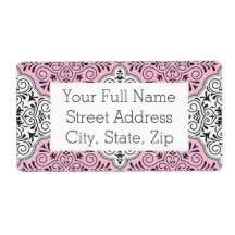 Pink Rococo Pattern Flourish
