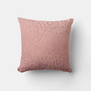 Pink Rode Golg Glitter Leopard Texture Cushion