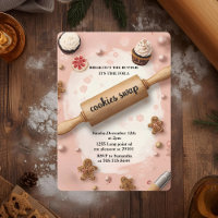 Pink Rolling Pin Cookie Swap