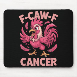 Pink Rooster Meme Funny Chicken Cancer Awareness Mouse Pad
