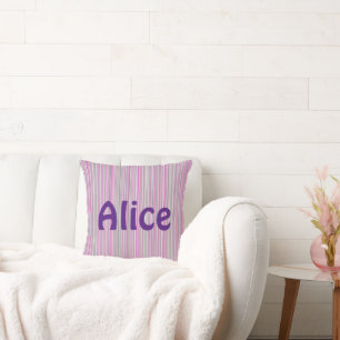 Pink rosa gestreift cushion