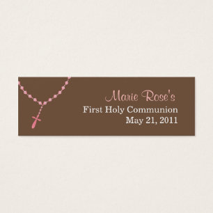 Pink Rosary Small Tag