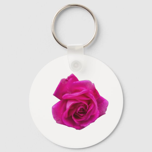 Pink Rose #5  Key Ring (Front)