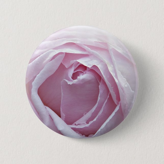 Pink Rose 6 Cm Round Badge (Front)