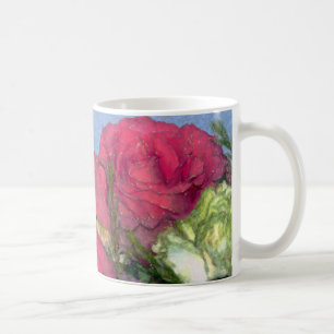 pink rose abstract coffee mug
