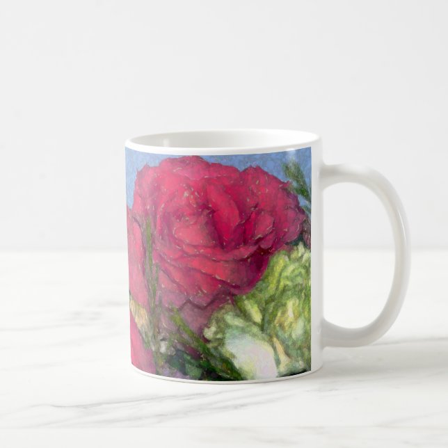 pink rose abstract coffee mug (Right)