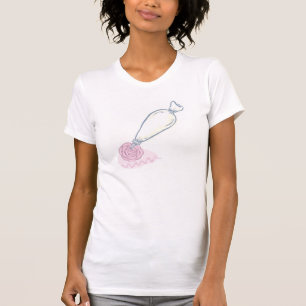 Pink Rose and Pastry Bag T-Shirt