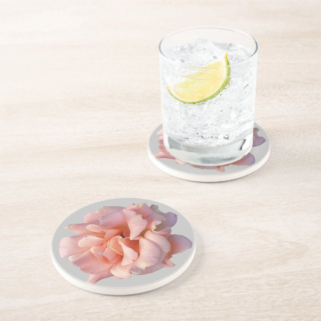 pink rose bloom coaster (Side)