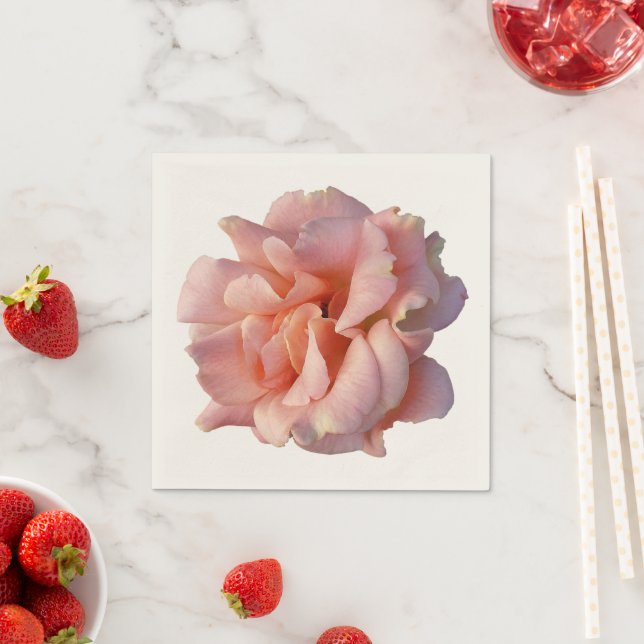pink rose bloom napkin (Insitu)
